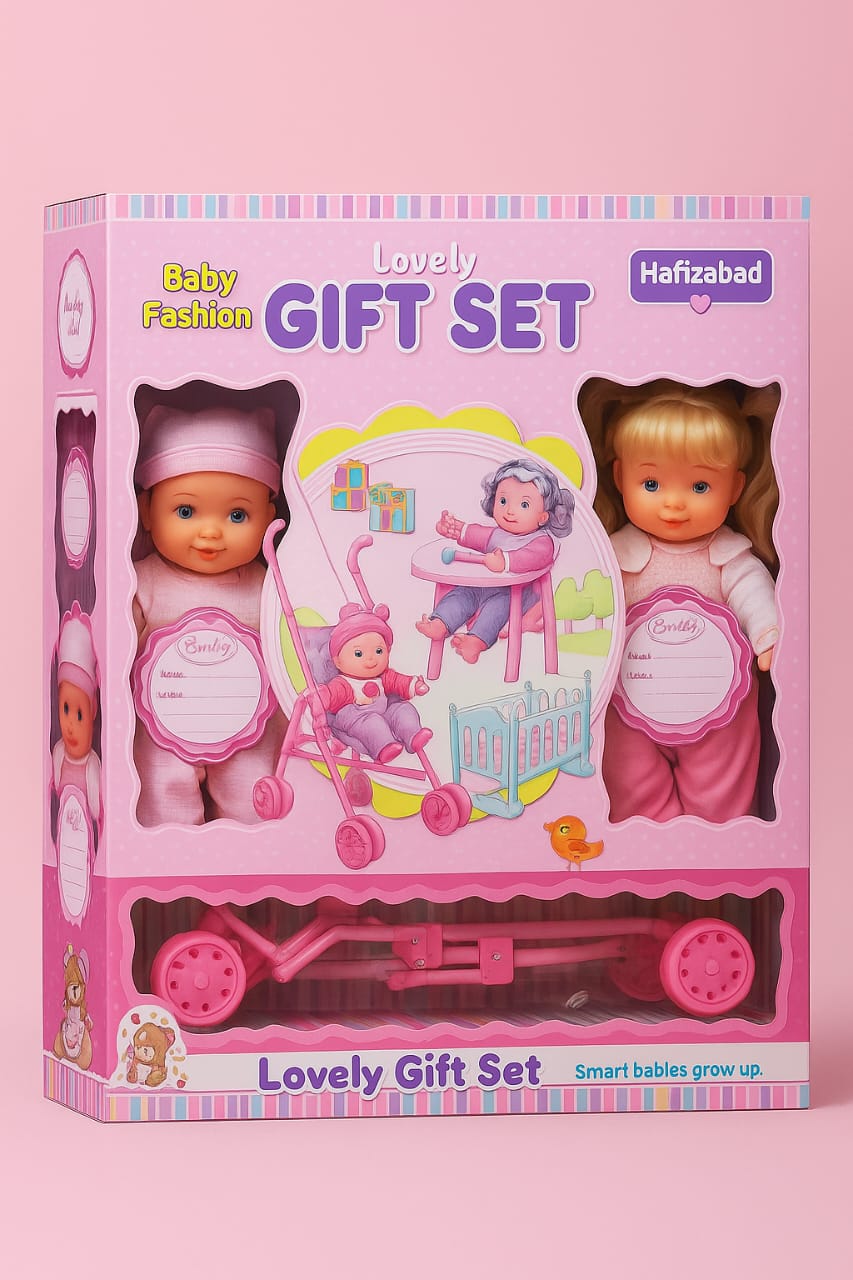 Lovely Dolls & Stroller Gift Set