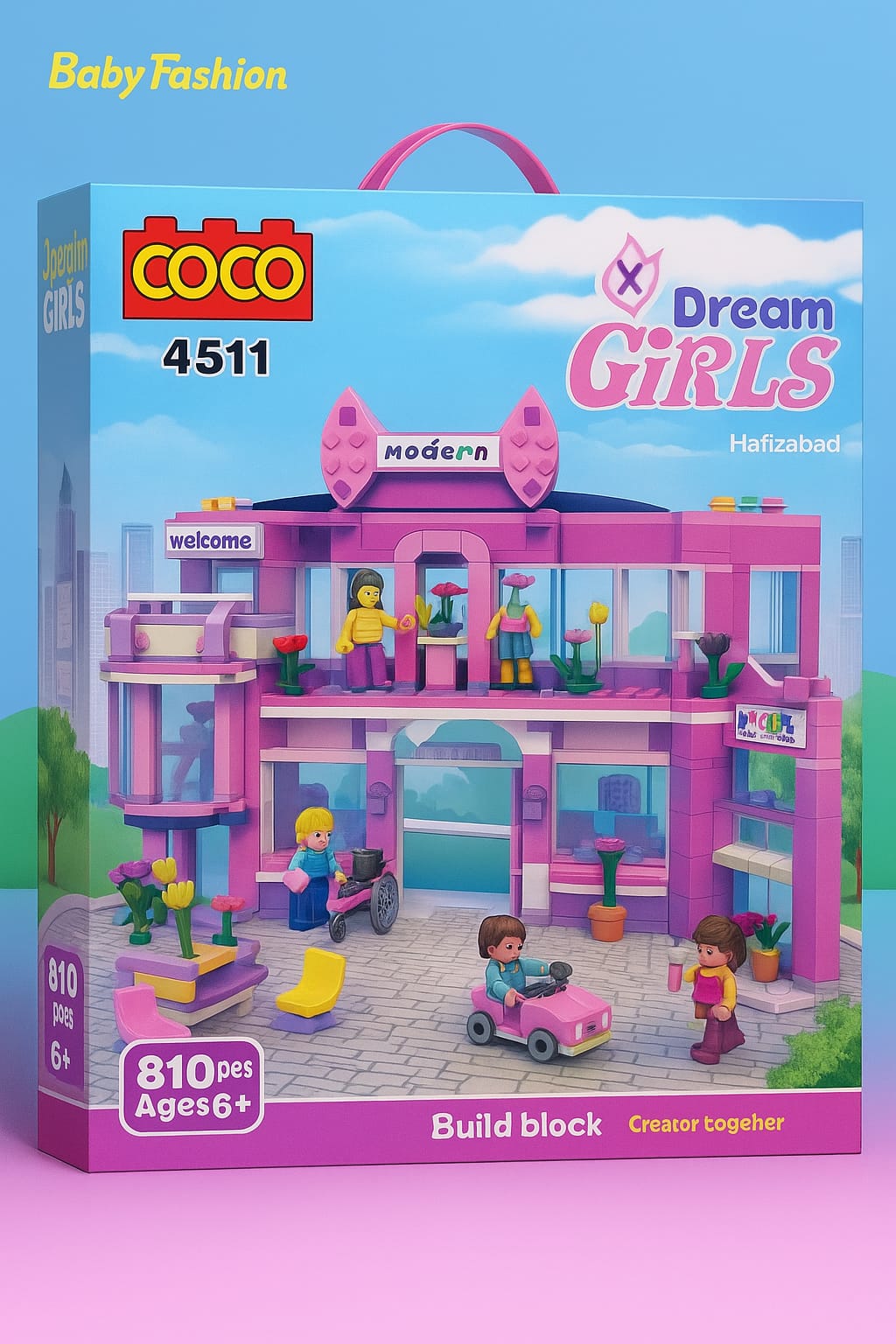 Dream Girls Modular Build-Block Playset (810 Pieces)