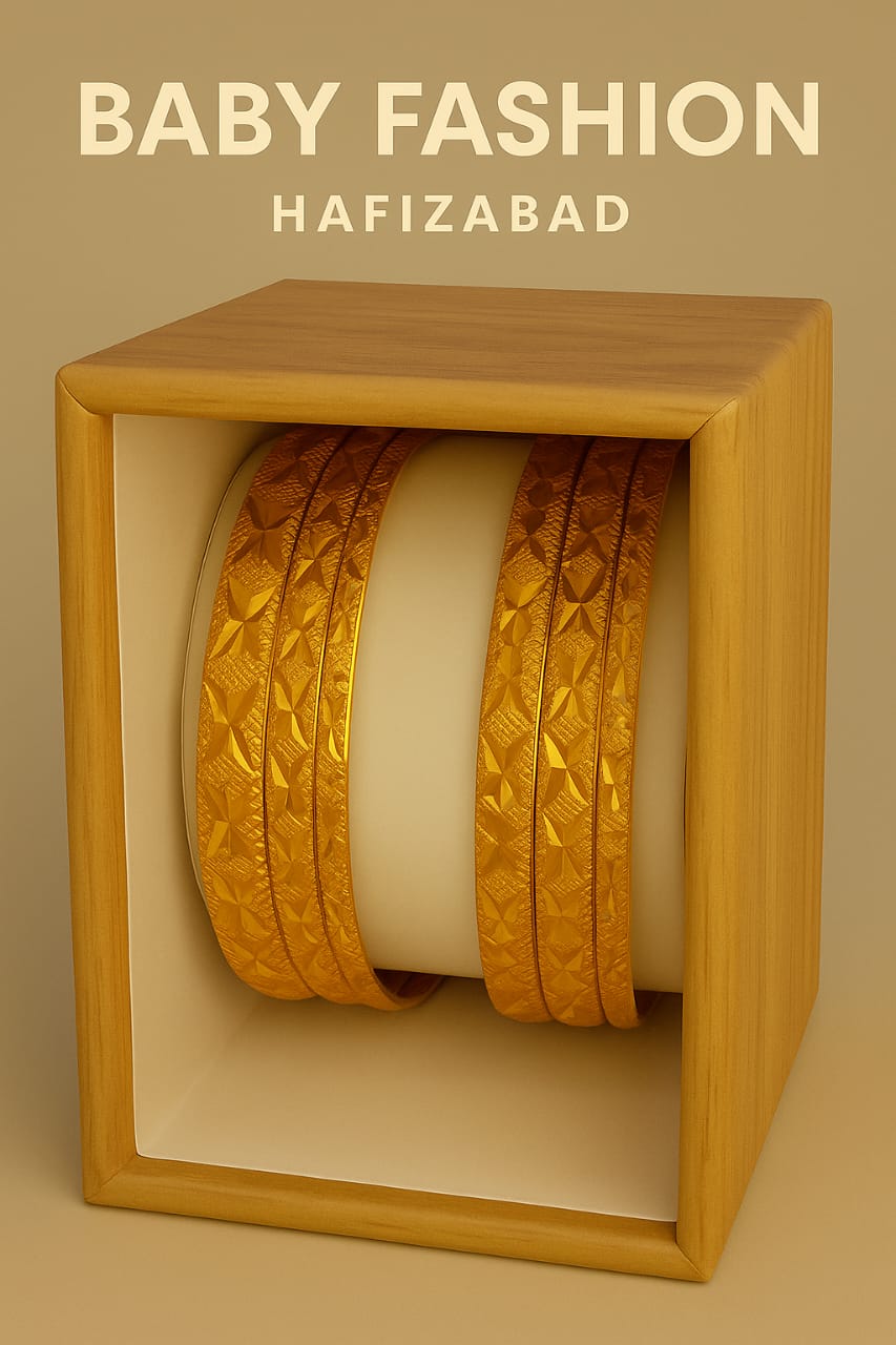 Elegant Gold-Engraved Bangle Set
