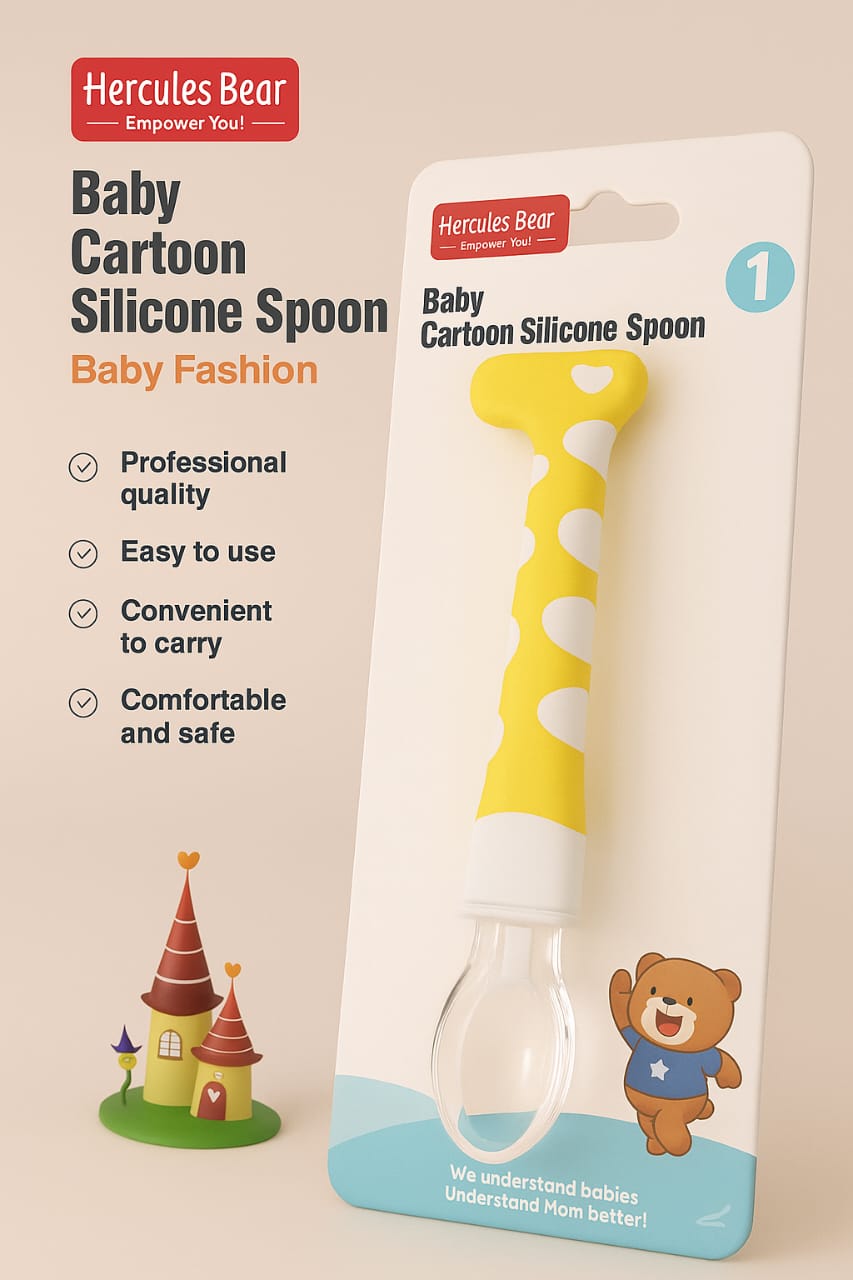 Baby Cartoon Silicone Spoon – Safe & Fun Feeding