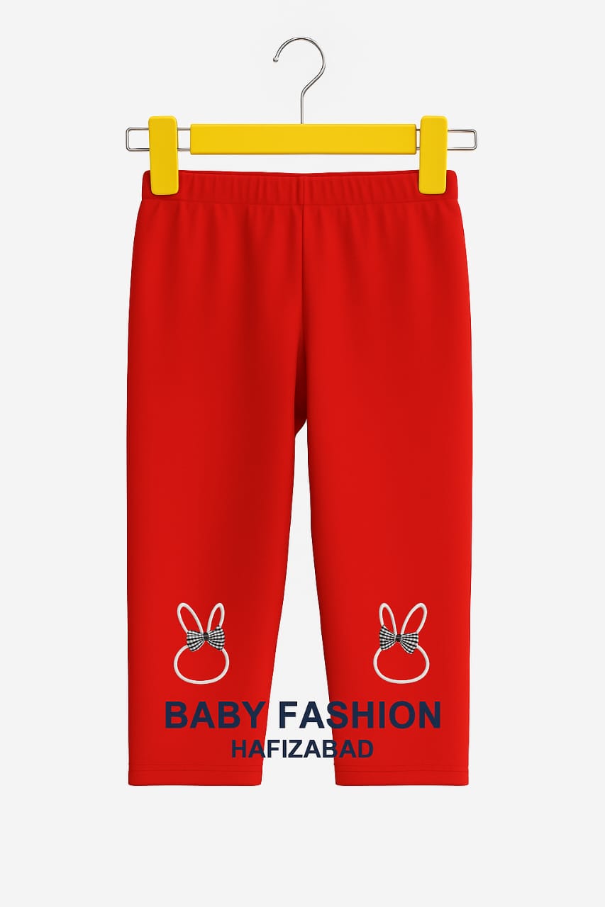 Red Bunny Bow Plazo Trousers