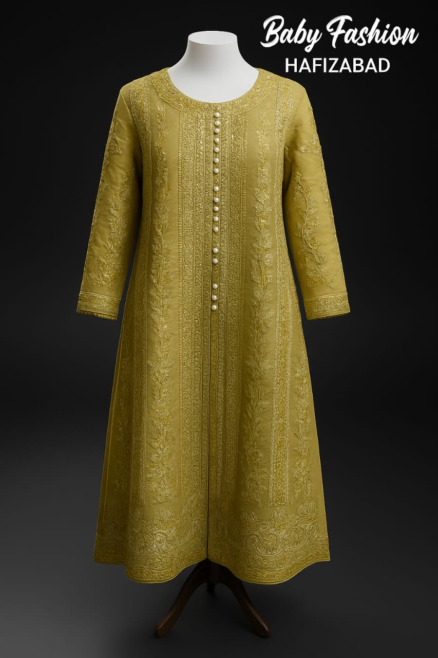 Emerald Green Embroidered 3-Piece Suit Set