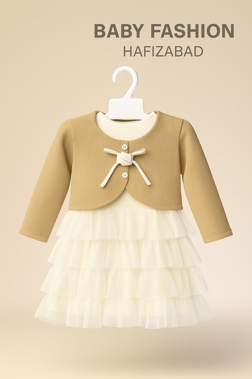 Two-Tone Frill Dress & Bolero Set