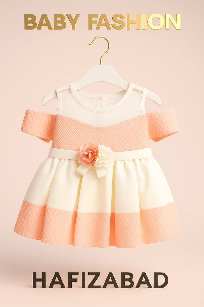 Peach & Cream Flower Dress
