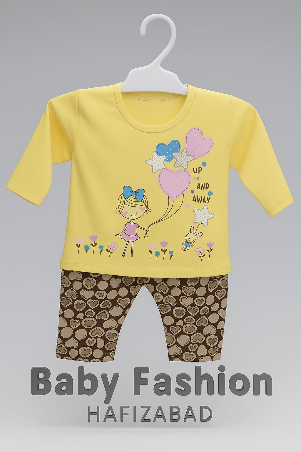 Little Hearts Yellow Suit For Girls