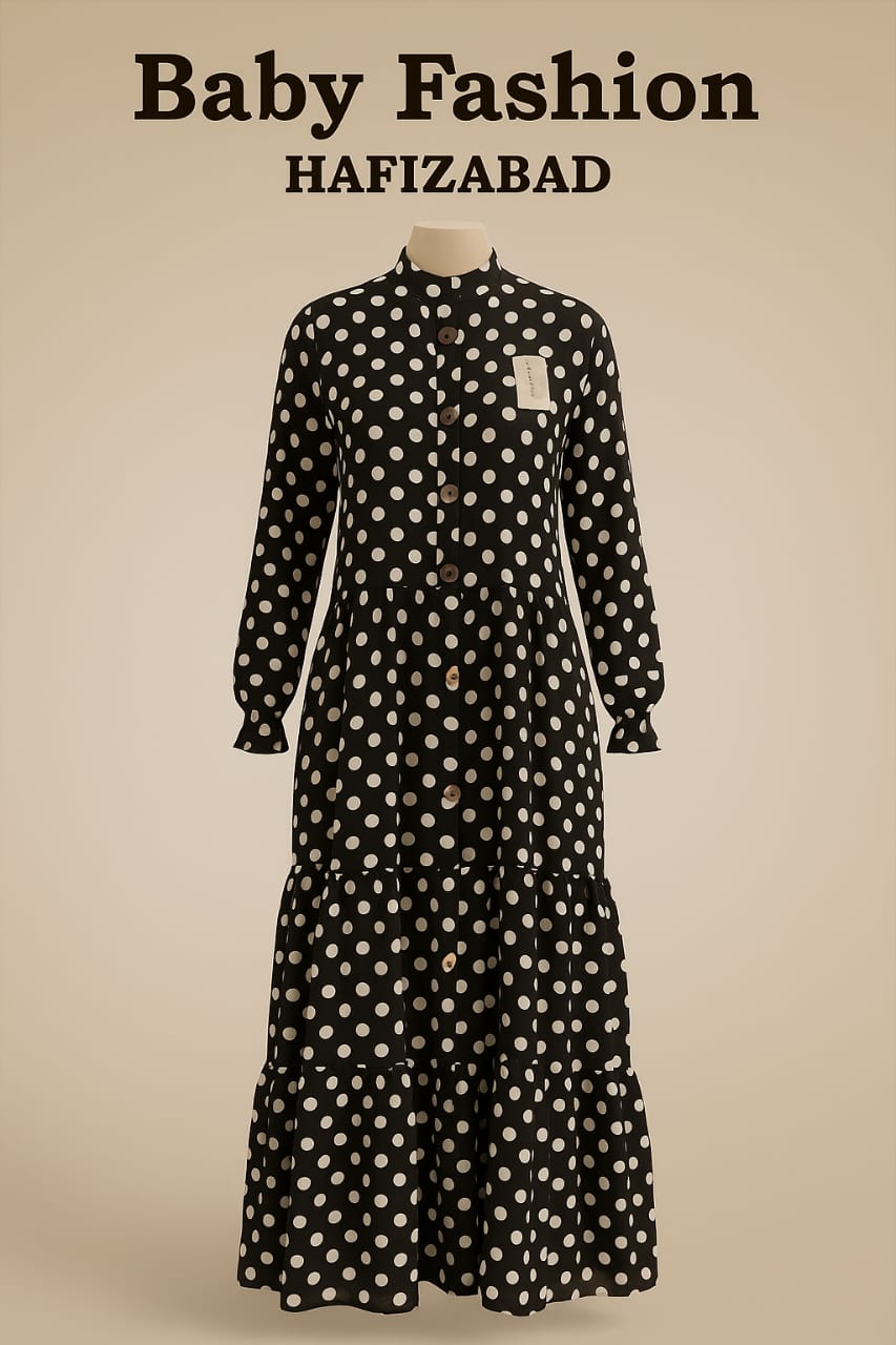 Black Polka Dot Maxi Dress