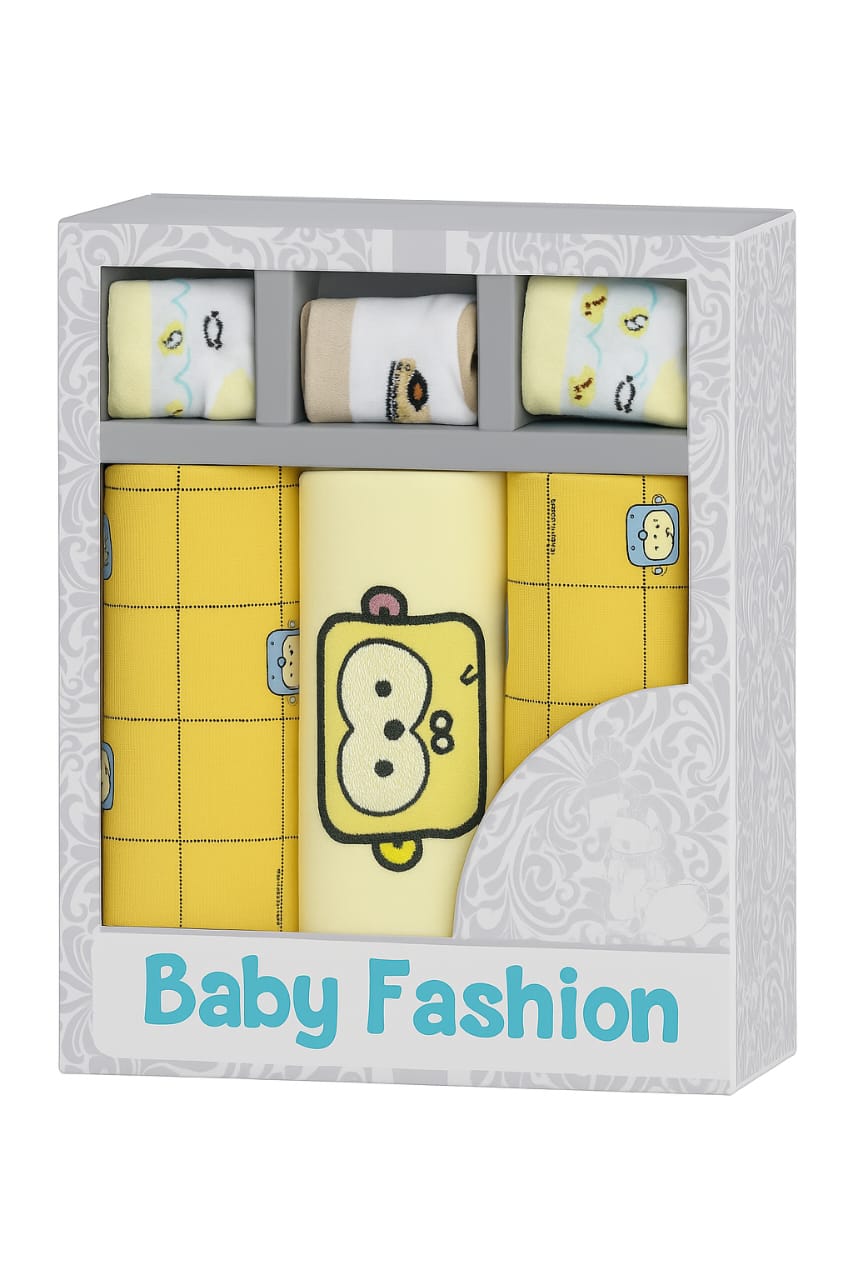 Robot Buddy 6-Piece Newborn Essentials Gift Set