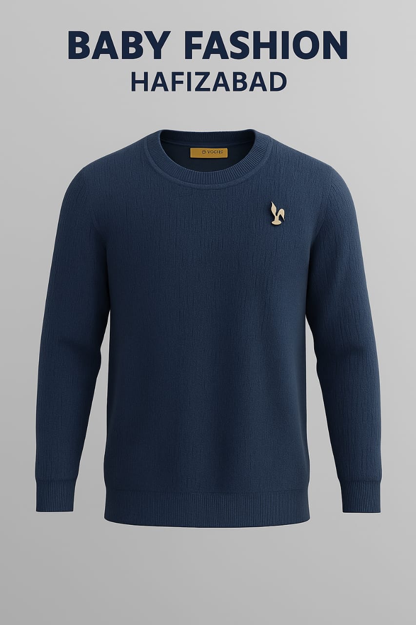 Navy Blue Knitted Sweater
