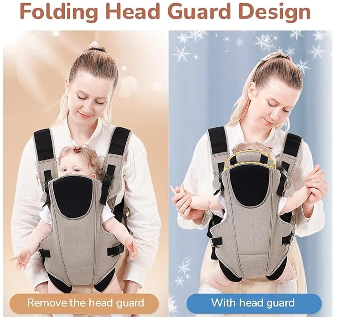 BABIES BLOOM Baby Carrier Bag for 0 to 18 Months Baby Carrier Bag Adjustable Baby Carrier for Newborn to Toddler (Brown) (3-24 Months)