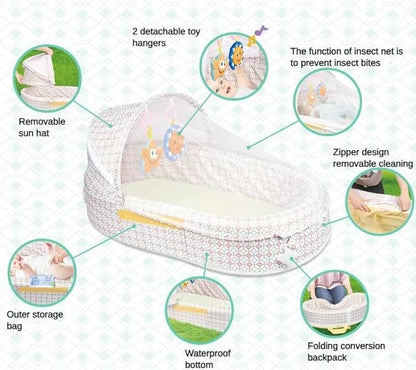 Portable Travel Bassinet with Bug Net