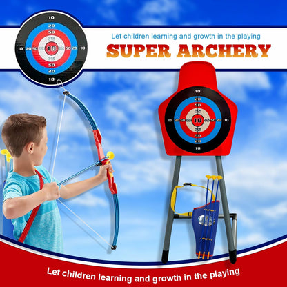 Laser Bow Arrow Archery Set Children Kids Crossbow Target Outdoor
