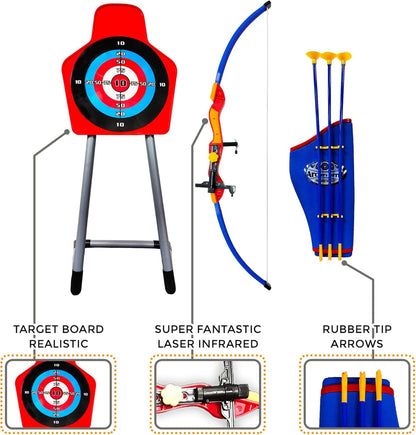 Laser Bow Arrow Archery Set Children Kids Crossbow Target Outdoor