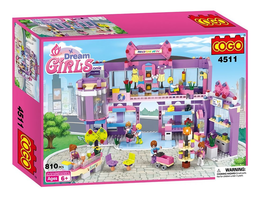 Dream Girls Modular Build-Block Playset (810 Pieces)