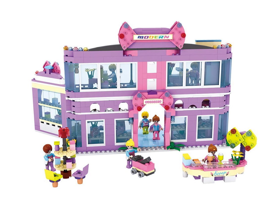 Dream Girls Modular Build-Block Playset (810 Pieces)