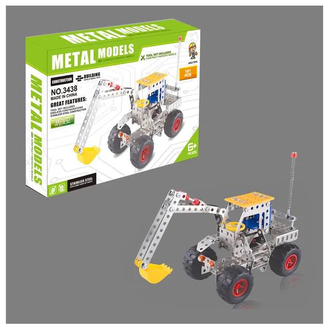 Metal Construction Model Kit – Build Your Own Excavator