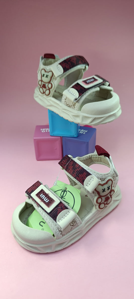 Boy's Classic Red Bear Shoes with Velcro Closure