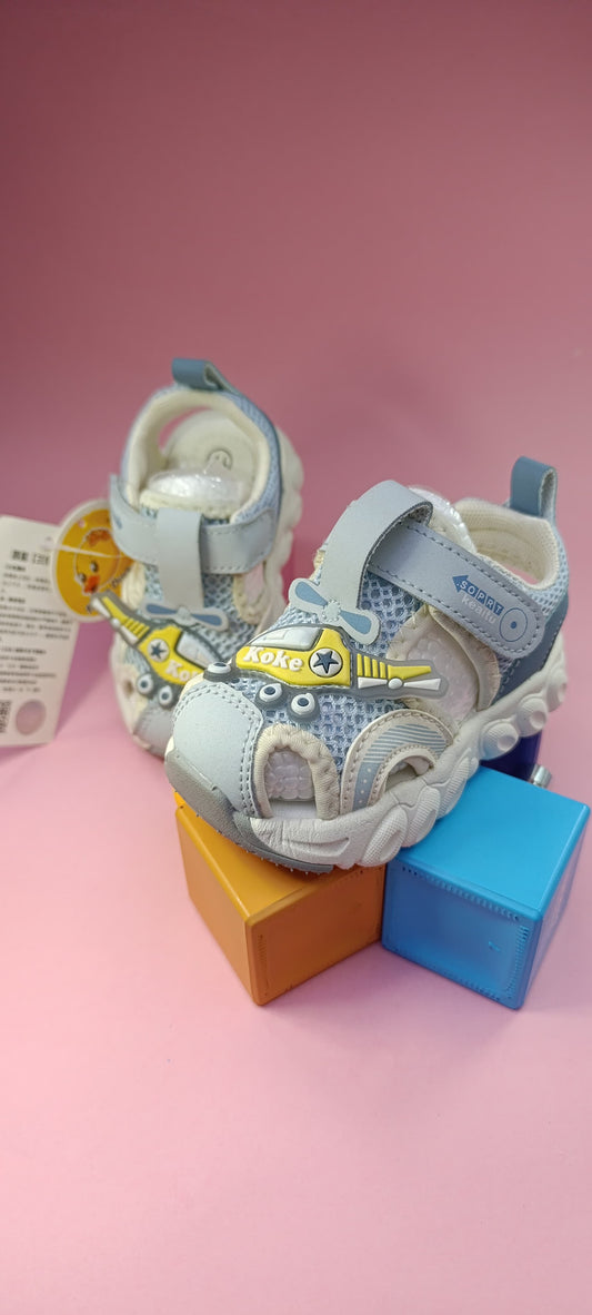 Boy's Blue Close Design Shoes with Velcro Closure
