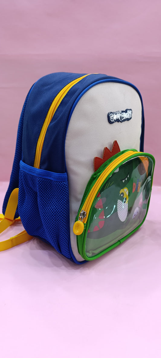 Boy's Blue School Bag - Dinosaur Design