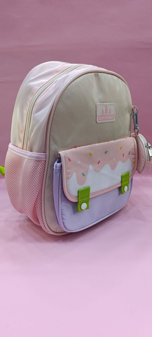 Girl's Cute School Bag - Light Pink Minimalist Design