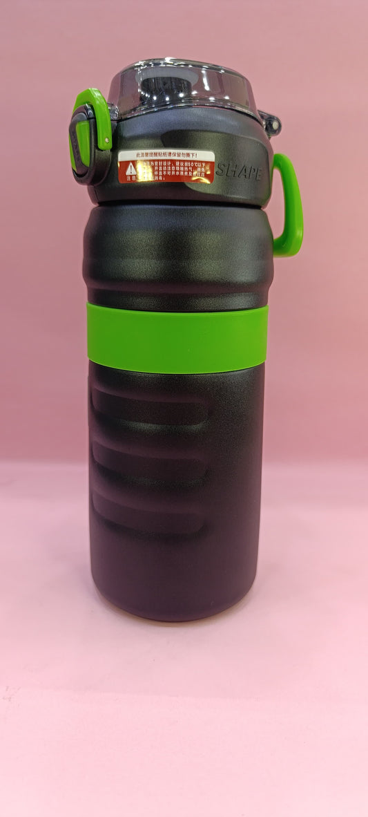 Cooler Style Water Bottle - Black & Green