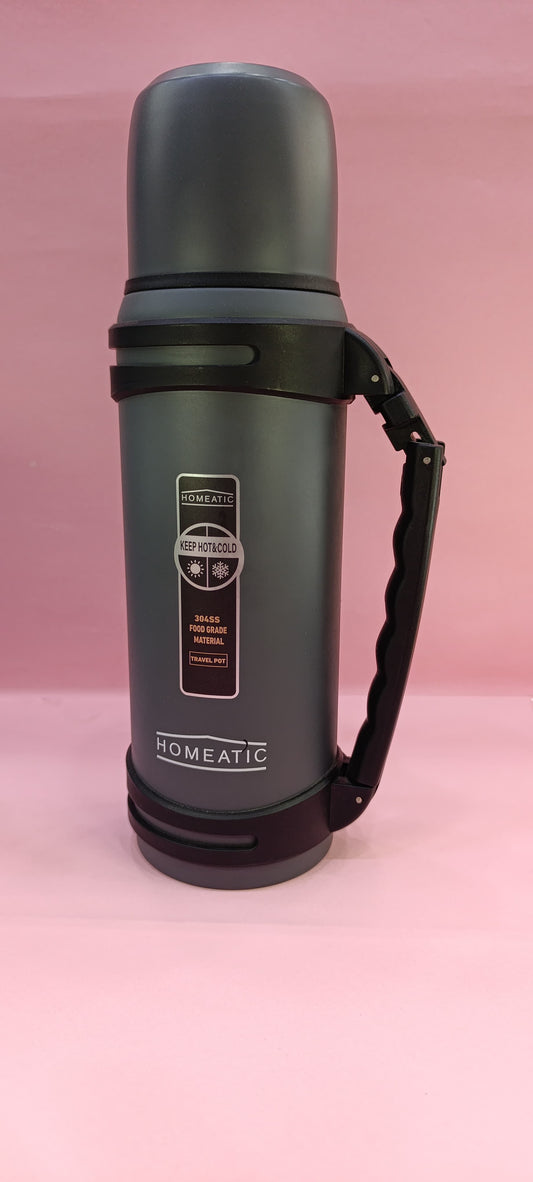 Homeatic Thermos Bottle - Large Gray Design