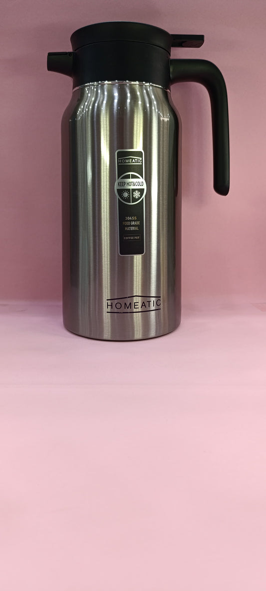 Homeatic Large Thermos Bottle - Silver Design