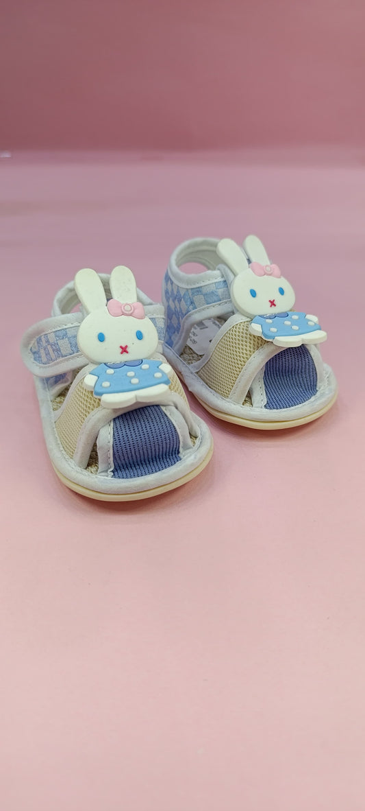 Girl's Cute Sandals with Velcro Closure  & Bunny Design