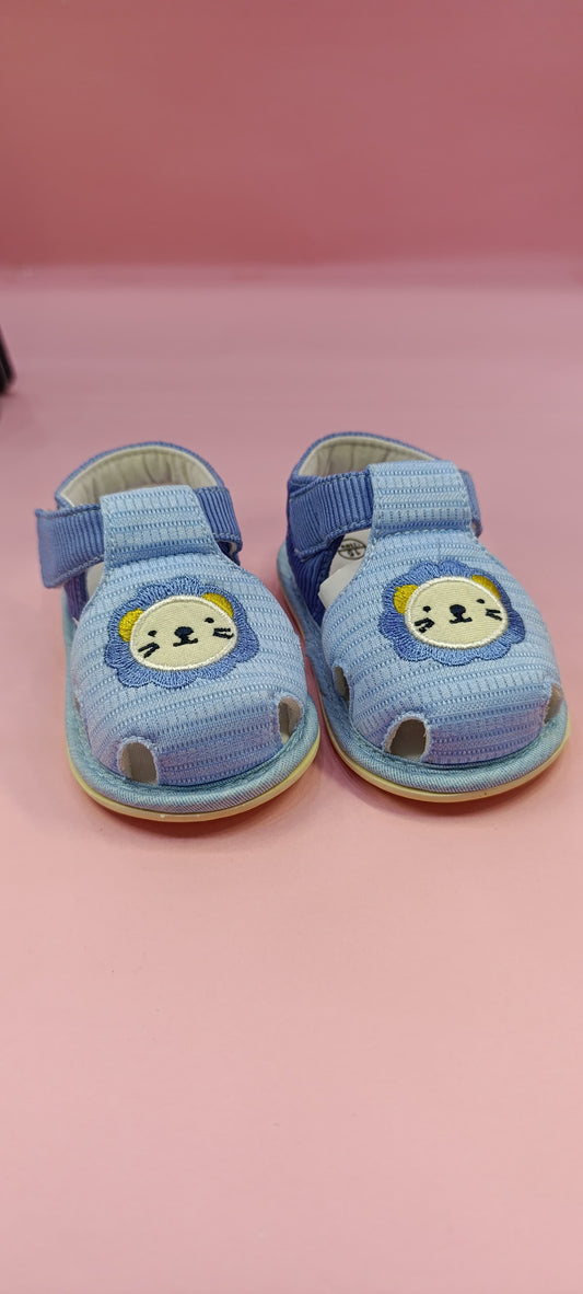 Kids' Summer Blue Sneakers with Velcro Closure