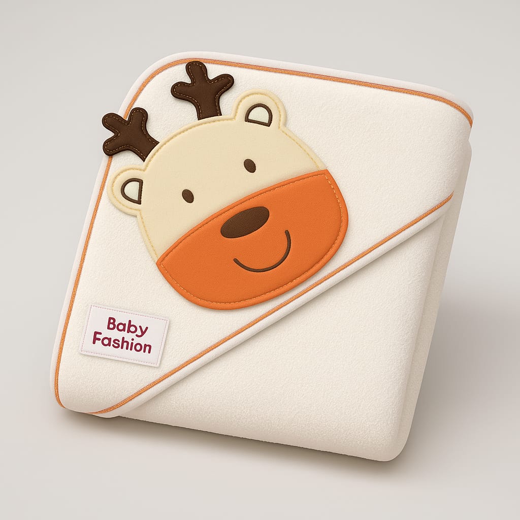 Forest Friend Reindeer Hooded Baby Towel