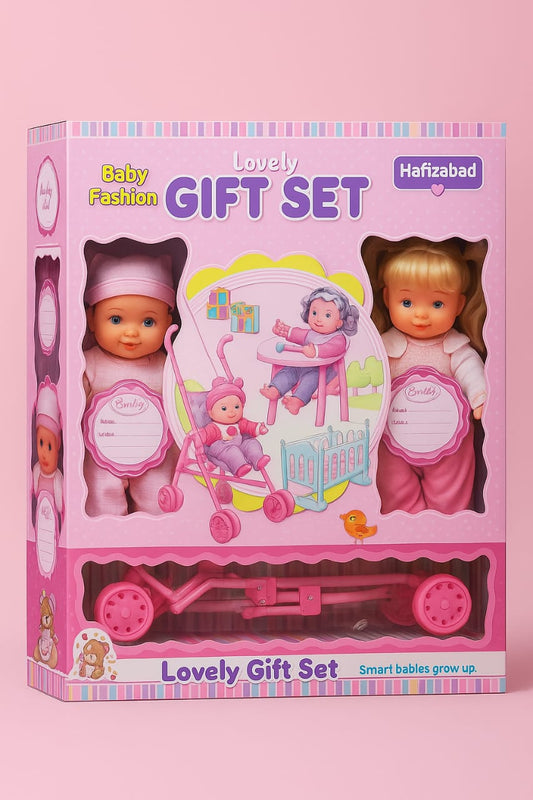 Lovely Dolls & Stroller Gift Set