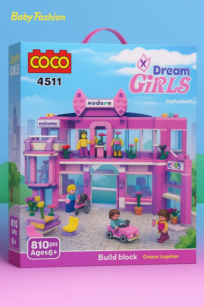Dream Girls Modular Build-Block Playset (810 Pieces)