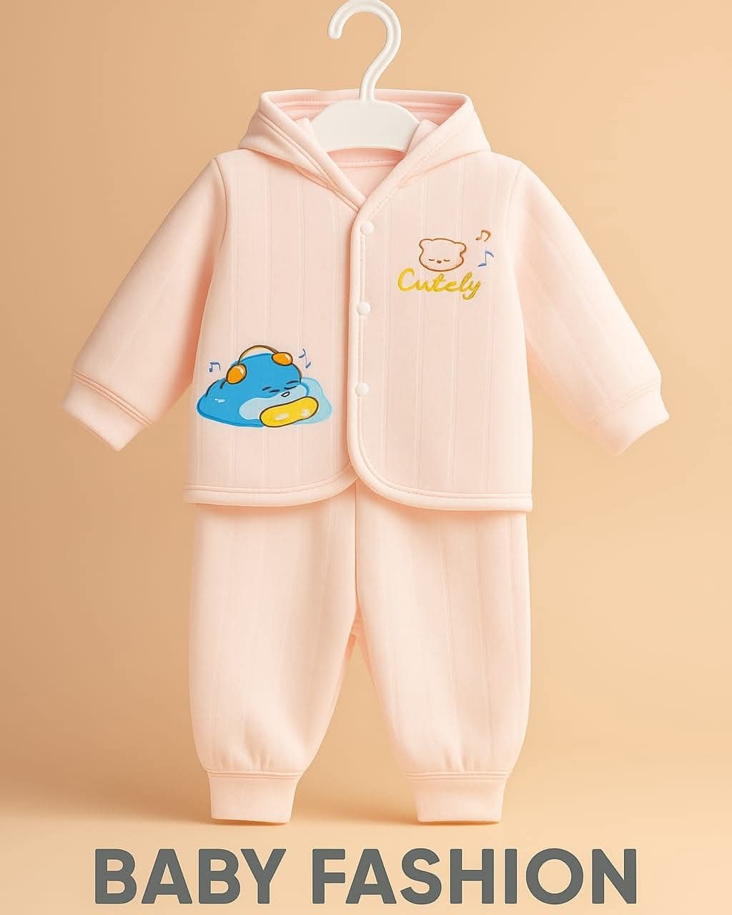 Cozy Cute Hooded Baby Lounge Set