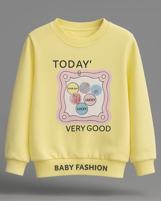 Yellow Toddler Sweatshirt “Today’s Very Good”