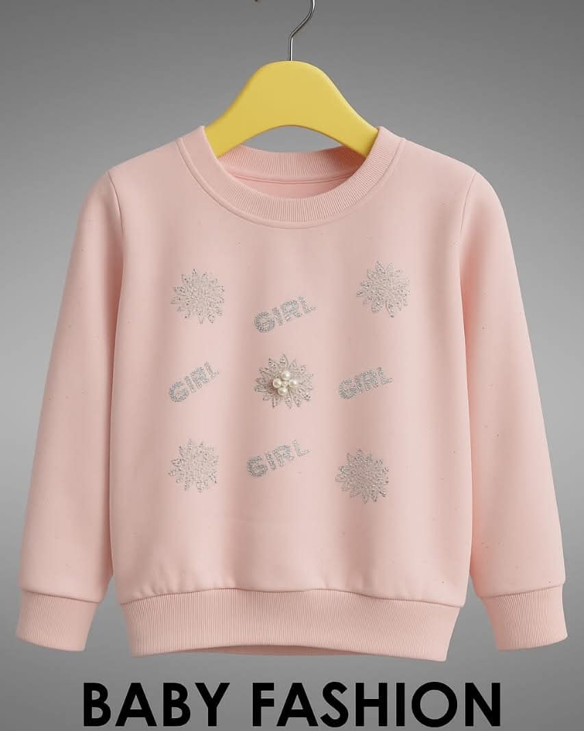 Soft Pink “Sparkle Girl” Sweatshirt