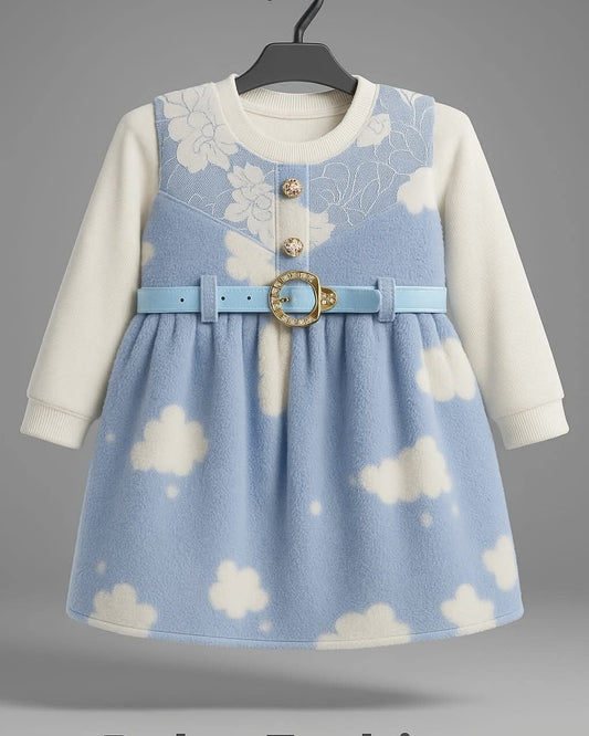 Blue Sky Cloud Dress for Girls