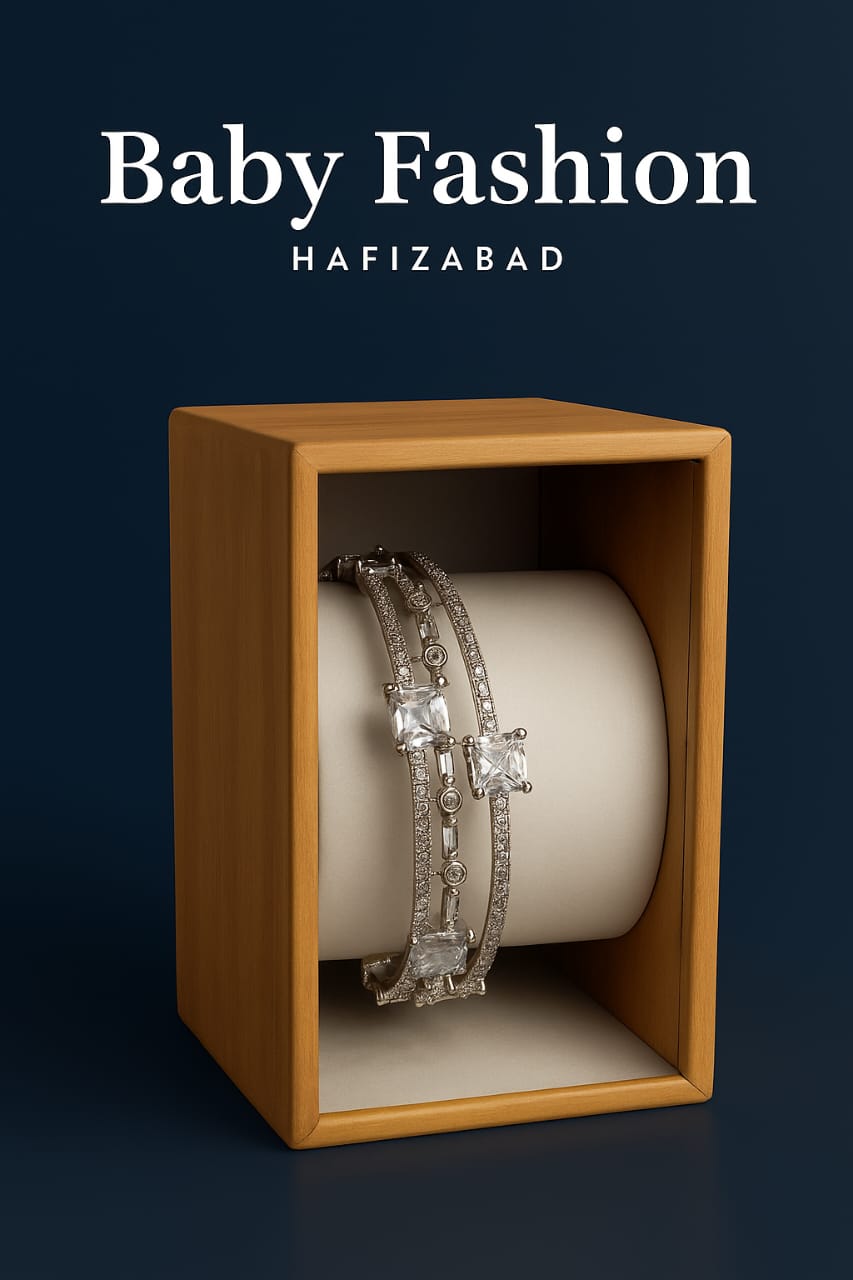 Elegance Defined: Sterling Silver Crystal-Accent Bangles