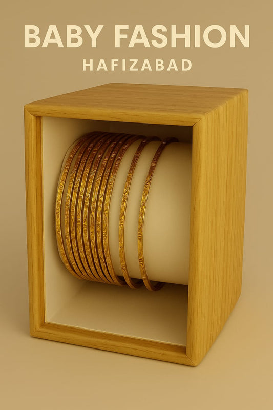 Classic Gold Textured Bangle Set