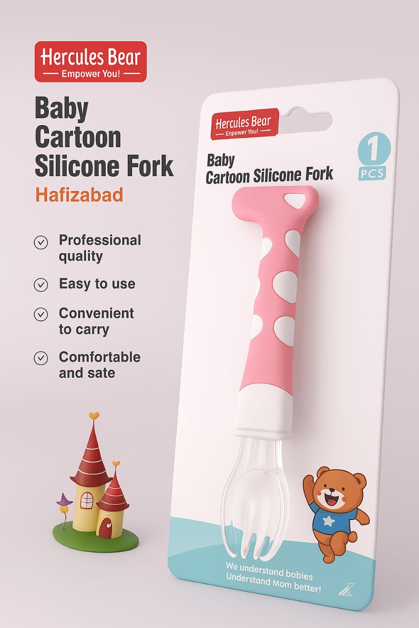 Baby Cartoon Silicone Fork – Gentle First Feeding