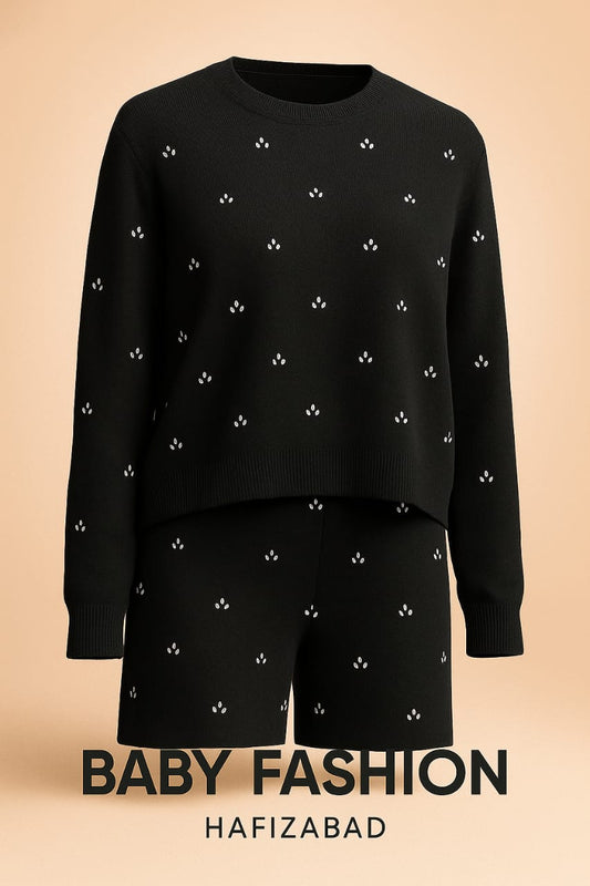 Cozy Dotted Knit Lounge Set