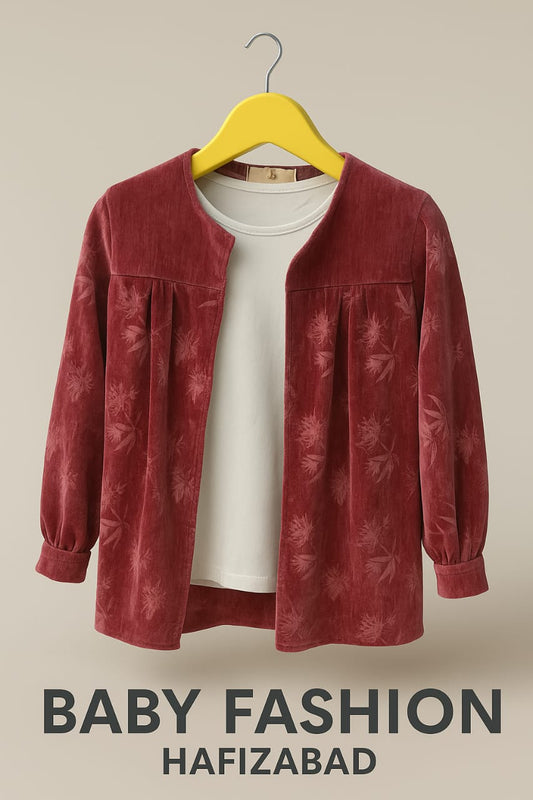 Girls Top Shirt with Jacket