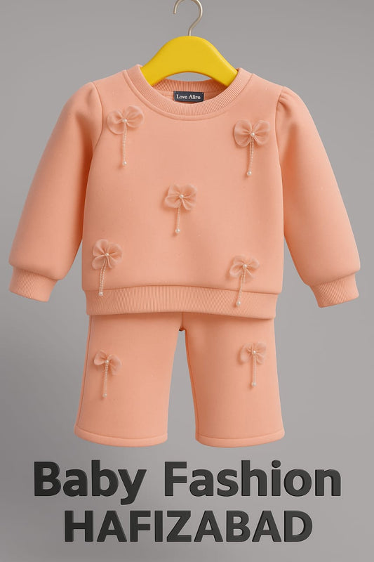 Bow-Accent Pullover & Shorts Set