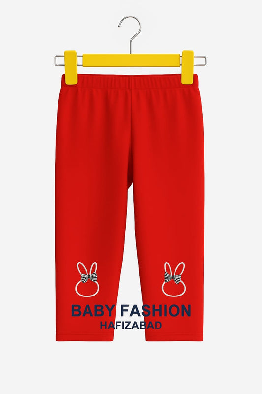 Red Bunny Bow Plazo Trousers