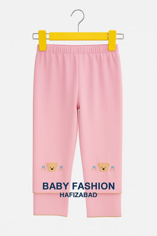 Pink Bear Tiered Plazo Trousers