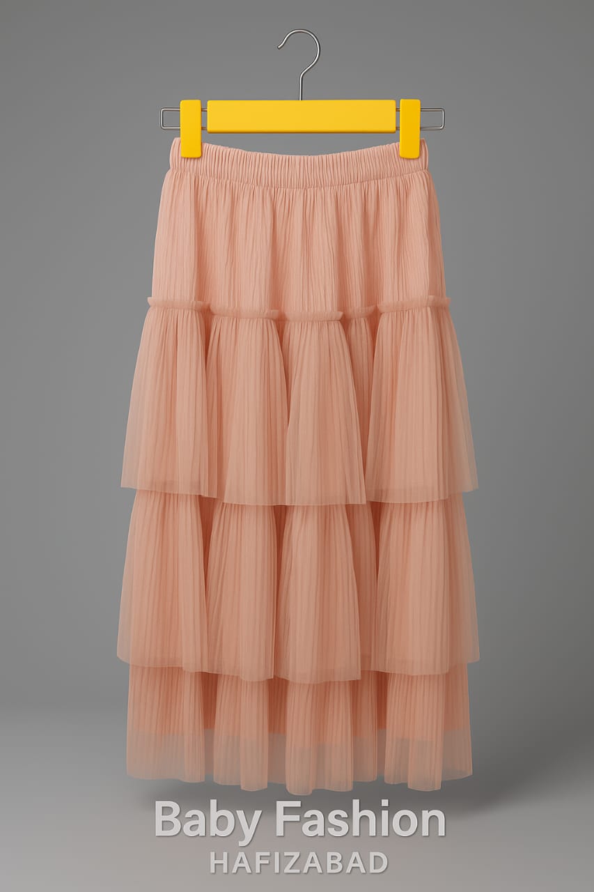 layered tulle skirt with soft elastic waist