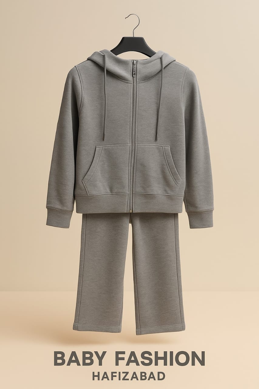 Cozy Grey Kids Tracksuit Set