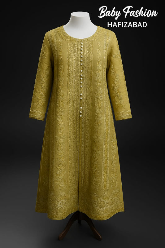 Emerald Green Embroidered 3-Piece Suit Set