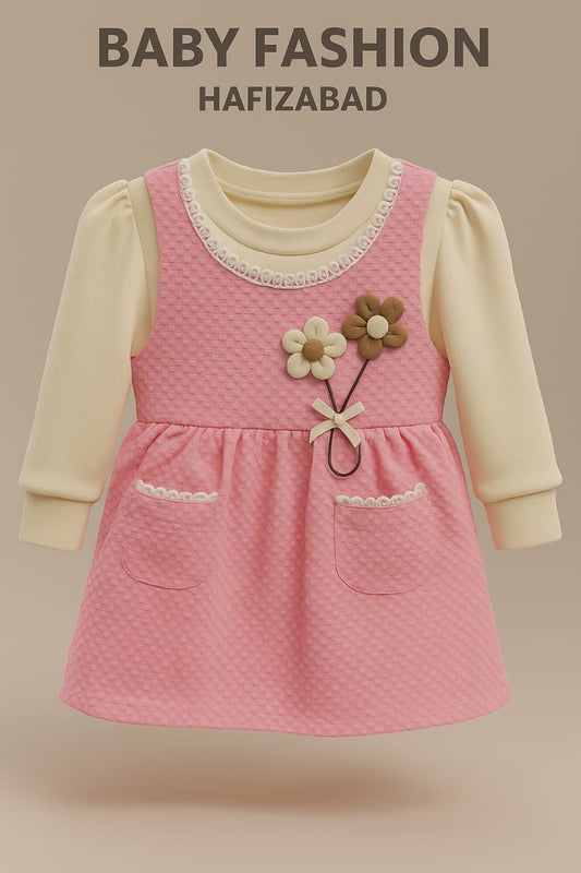 Floral Applique Knit Dress