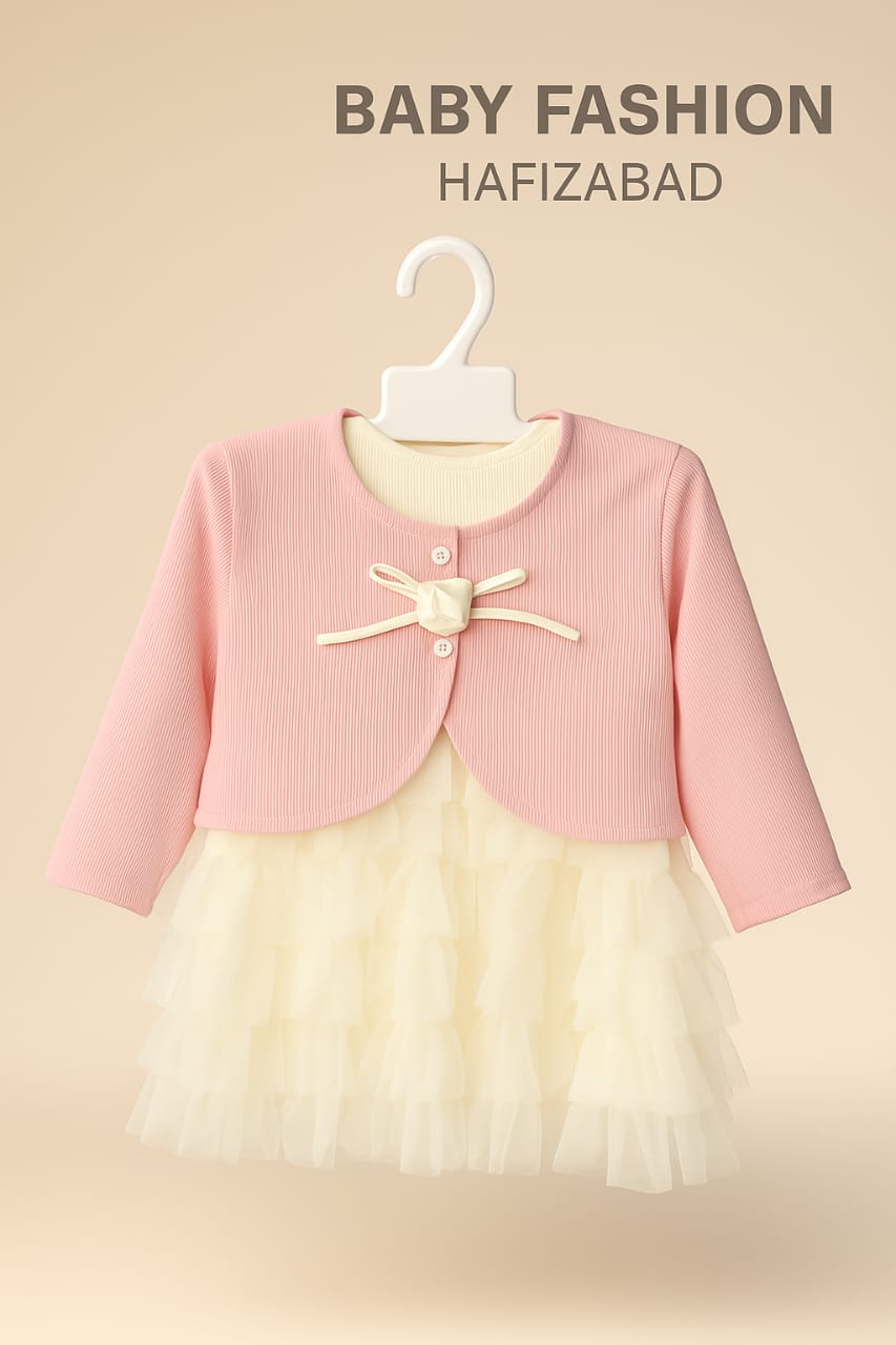 Two-Tone Frill Dress &amp; Bolero Set