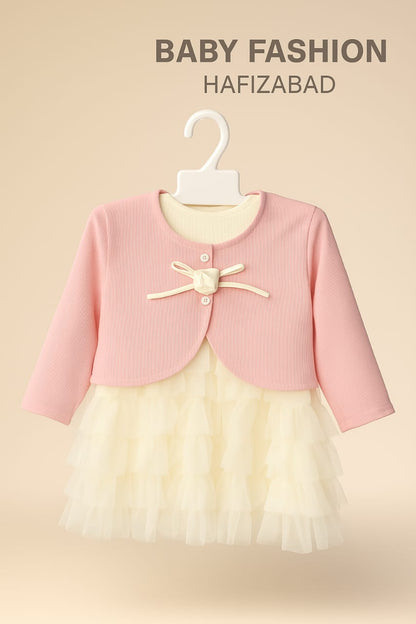 Two-Tone Frill Dress &amp; Bolero Set