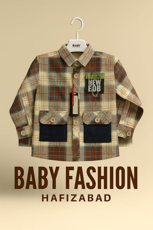 Brown Plaid Button-Down Shirt